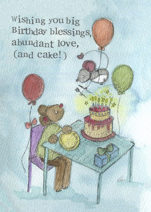 Birthday Card Abundant Love Single Card