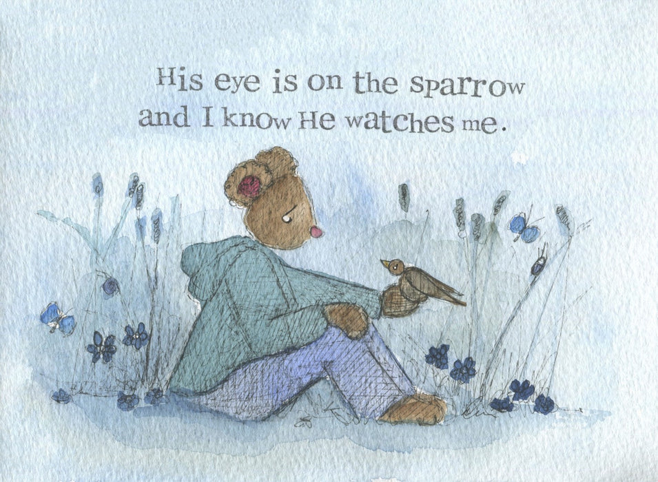 His Eye Is On The Sparrow  Encouragement Print