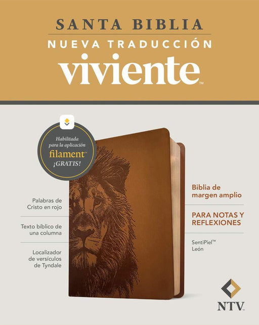 Biblia De Margen Amplio NTV Con Filament, León
