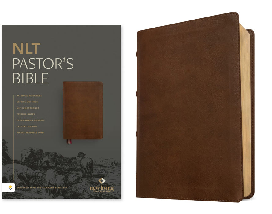 NLT Pastor's Bible, Filament Enabled, Brown