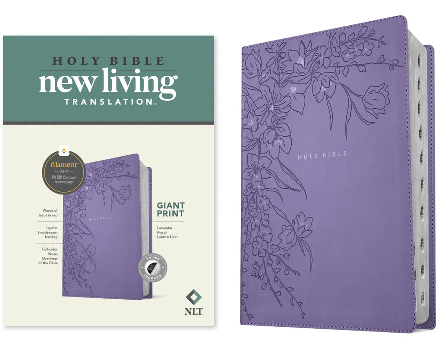NLT Giant Print Bible, Filament Enabled, Lavender, Indexed