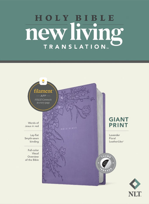 NLT Giant Print Bible, Filament Enabled, Lavender, Indexed