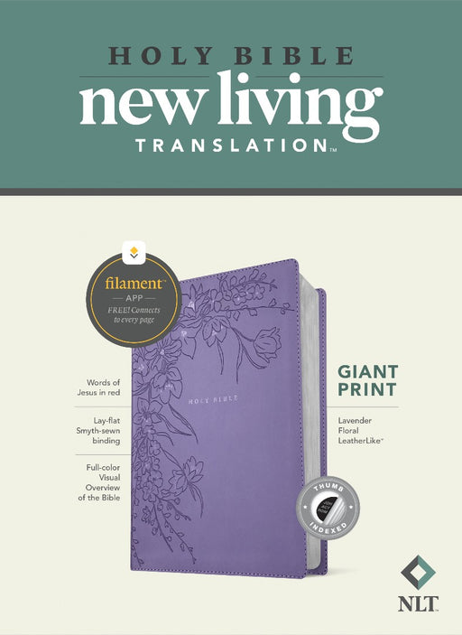 NLT Giant Print Bible, Filament Enabled, Lavender, Indexed