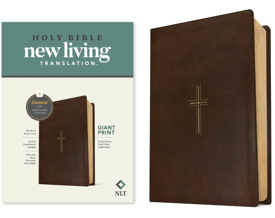 NLT Giant Print Bible, Filament Enabled, Rustic
