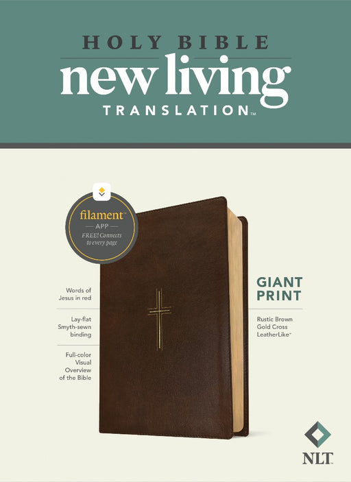 NLT Giant Print Bible, Filament Enabled, Rustic