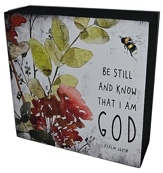 Be Still And Know - Red Flower And Bee