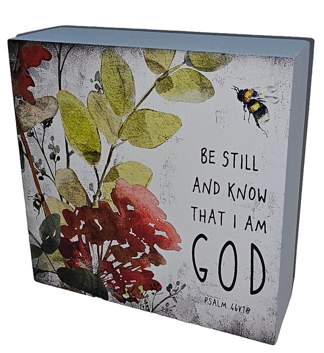 Be Still And Know - Red Flower And Bee