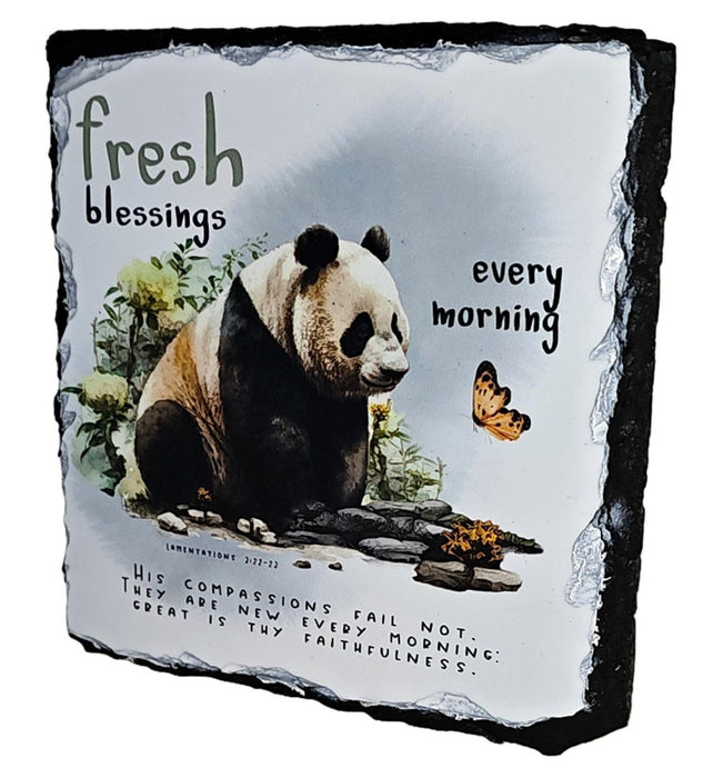 Bible Slate - Fresh Blessings Every Day - Panda