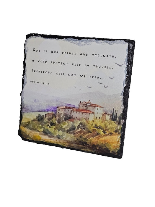 Bible Slate - God Is Our Refuge And Strength Italian Scene