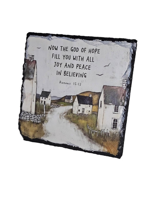 Bible Slate - Now The God Of Hope Fill You