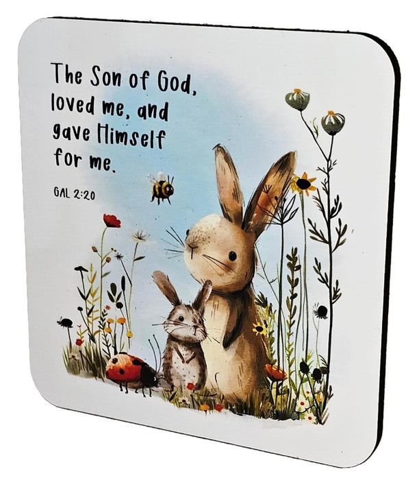 Coaster - The Son Of God Loved Me - Rabbit & Mouse