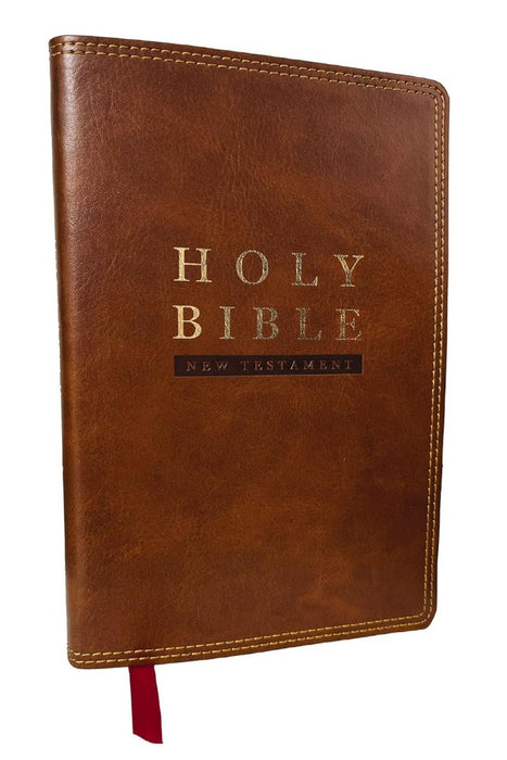 NKJV Super Giant Print New Testament, Brown Leathersoft