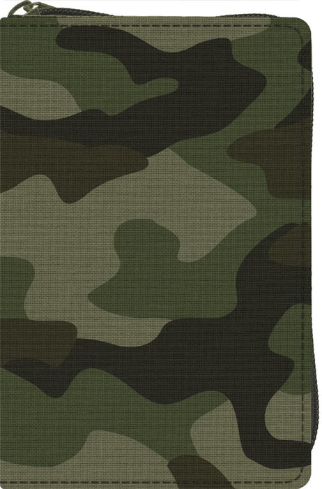 ESV Compact Bible, Canvas with Zipper, Camo Design