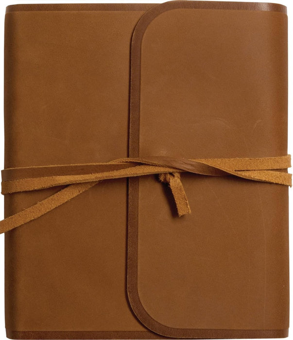 ESV Journaling Bible, Brown Natural Leather, Flap with Strap