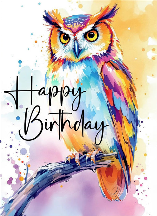Happy Birthday Owl Card (pack of 6)