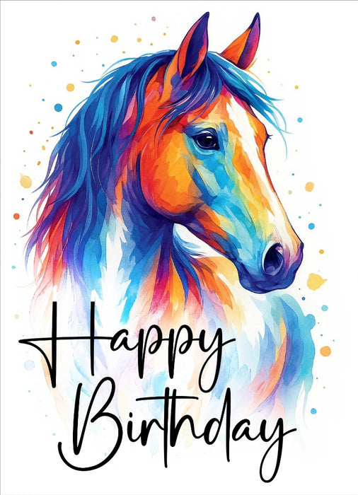 Happy Birthday Horse Card (pack of 6)