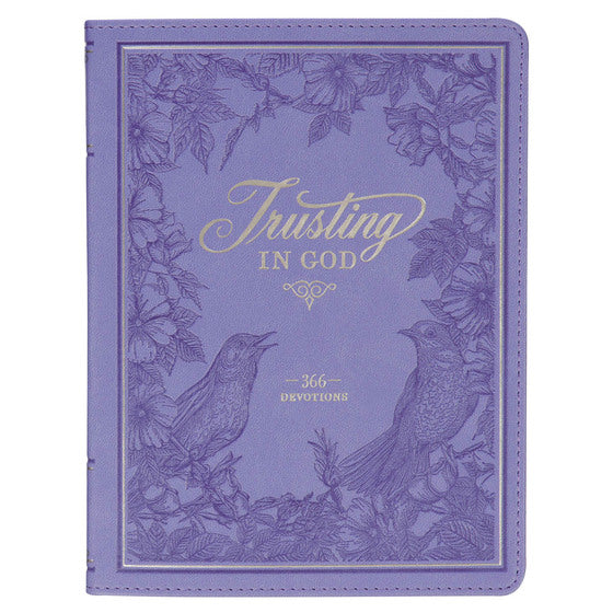 Trusting in God Lavender Faux Leather Devotional