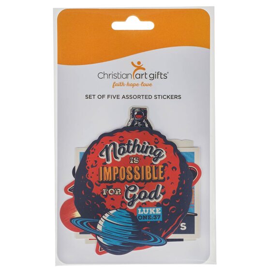 Be Brave Sticker Set - Joshua 1:9 - Pack of 5