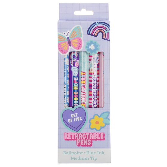Shine for Jesus Blue Ink Ballpoint Pen Set of 5