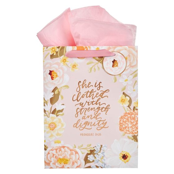 Gift Bag Lg Portrait Strength & Dignity Prov. 31:25