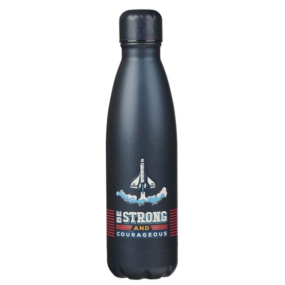 Water Bottle Ss Navy Strong And Courageous Josh. 1:9