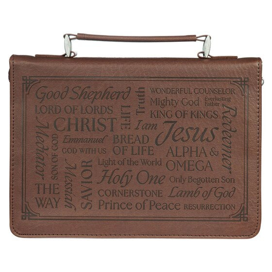 Bible Cover Classic Brown Names Of Jesus Isa. 9:6