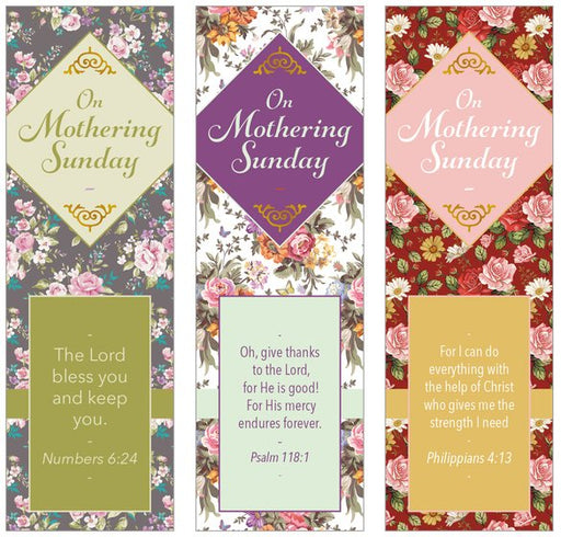 Mothering Sunday Bookmarks - Vintage Floral (Pack Of 36)