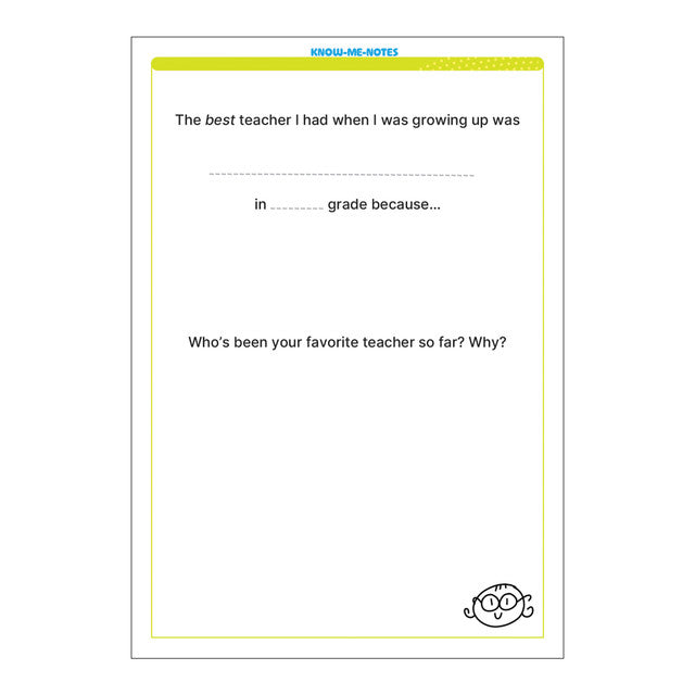 Know-Me-Notes: School Days