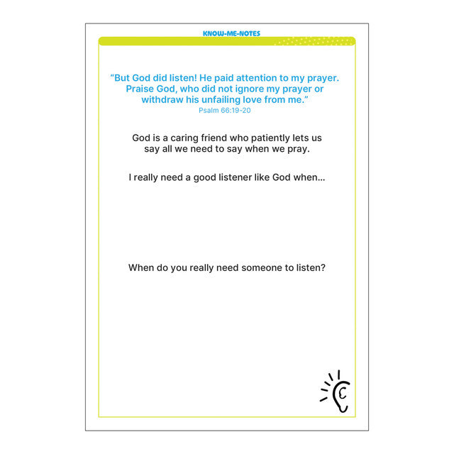 Know-Me-Notes: Exploring Faith