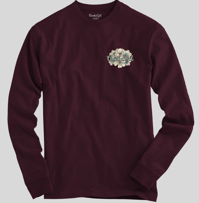 Turquoise Cross Long Sleeve Tee Medium