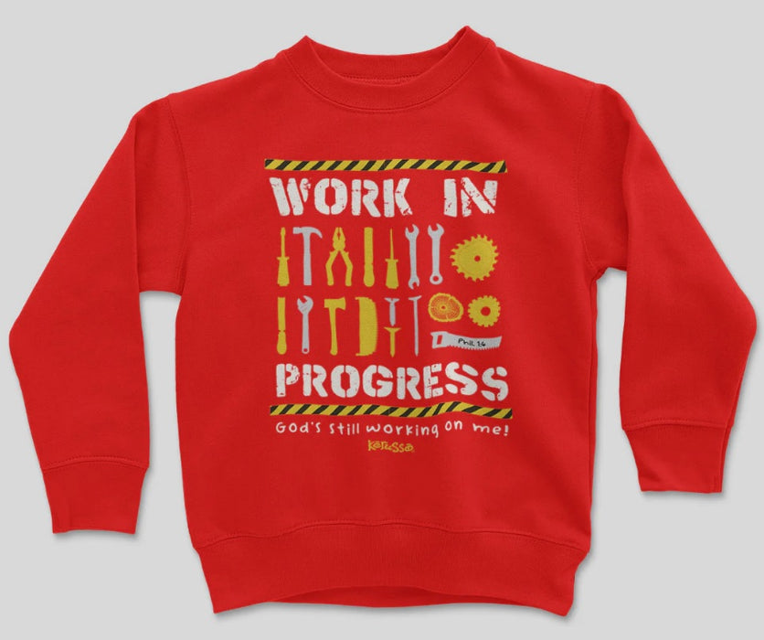Work in Progress Kids Crew Fleece Large