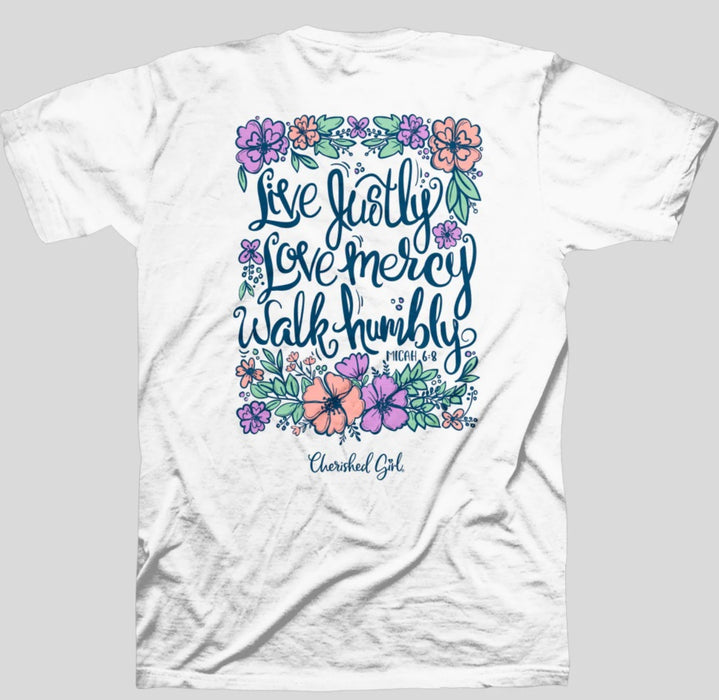 Live Justly Cherished Girl T-Shirt 4XL