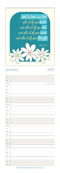 The Wee Sparrow 2027 Calendar (A3 slimline)