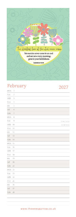 The Wee Sparrow 2027 Calendar (A3 slimline)