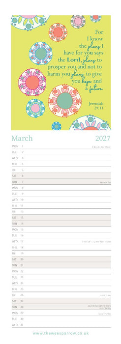 The Wee Sparrow 2027 Calendar (A3 slimline)