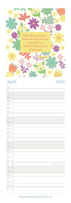 The Wee Sparrow 2027 Calendar (A3 slimline)