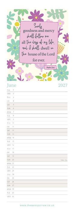 The Wee Sparrow 2027 Calendar (A3 slimline)