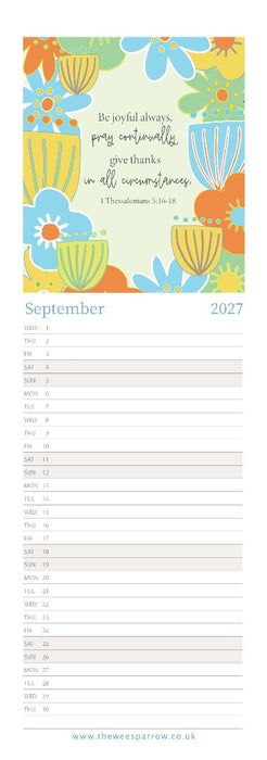 The Wee Sparrow 2027 Calendar (A3 slimline)