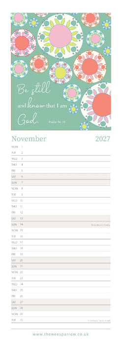 The Wee Sparrow 2027 Calendar (A3 slimline)