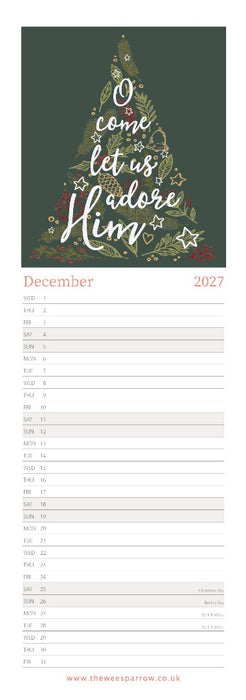 The Wee Sparrow 2027 Calendar (A3 slimline)