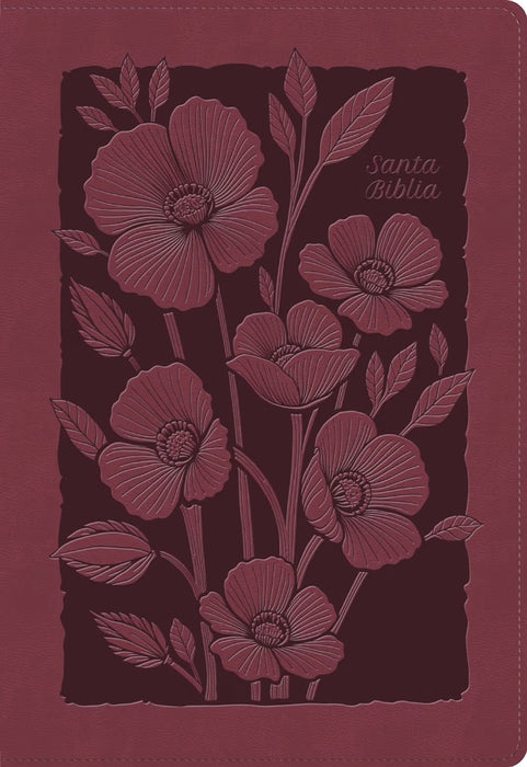 RVR 1960 Biblia Para Regalos Y Premios, Rubí  Floral