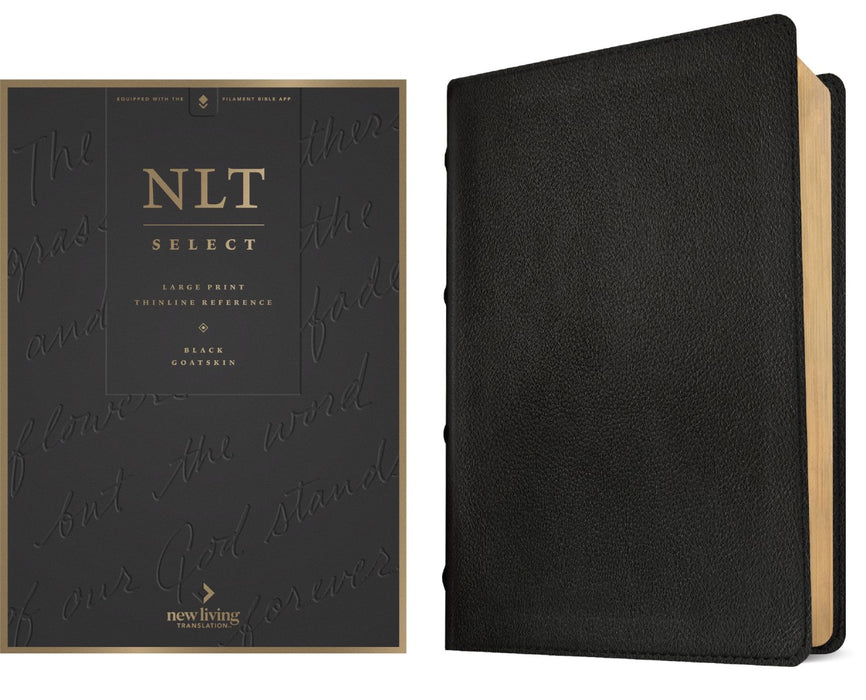 NLT Select Large Print Thinline Reference Bible, Black