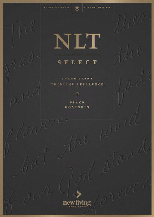 NLT Select Large Print Thinline Reference Bible, Black