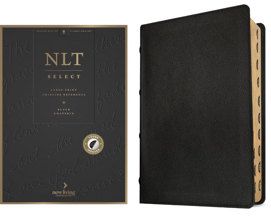 NLT Select Large Print Thinline Reference Bible, Black