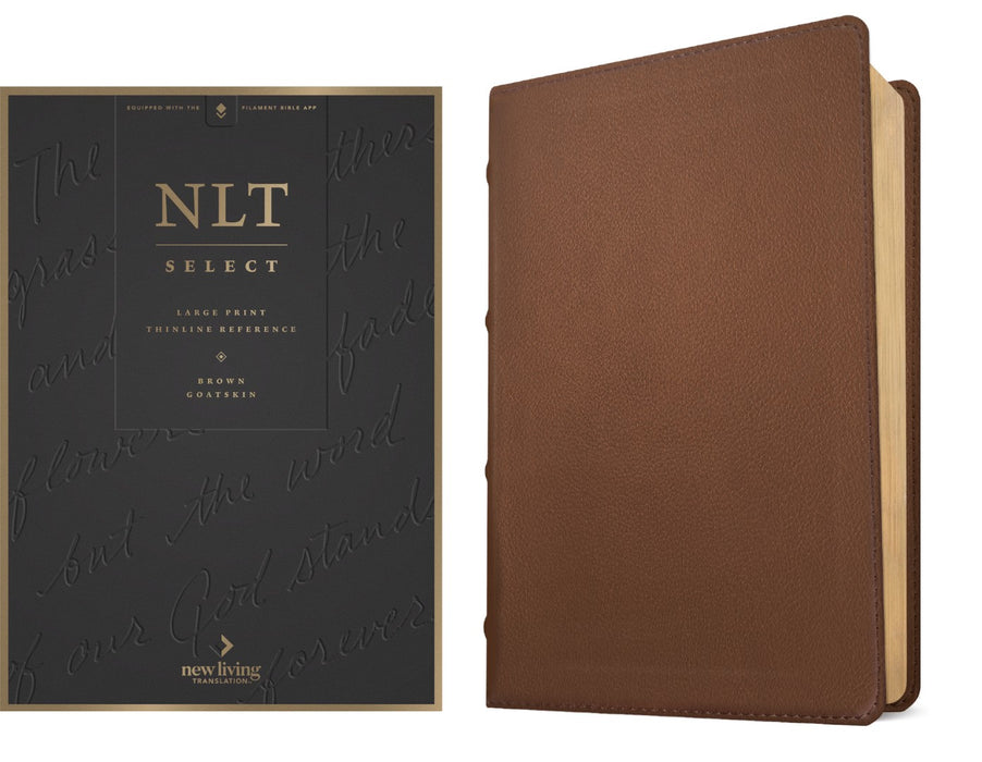NLT Select Large Print Thinline Reference Bible, Brown