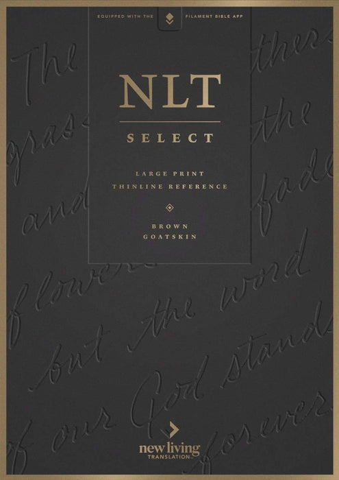 NLT Select Large Print Thinline Reference Bible, Brown