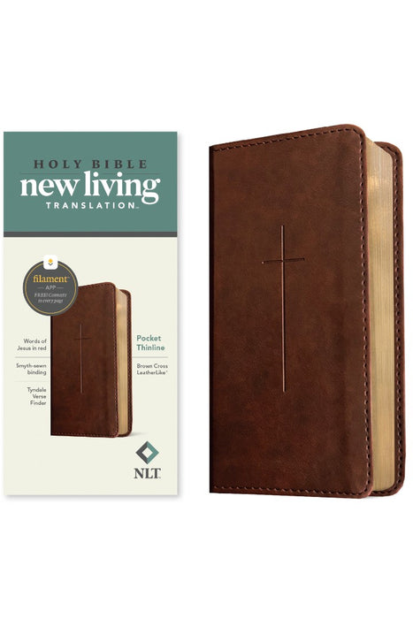 NLT Pocket Thinline Bible, Filament Enabled, Brown