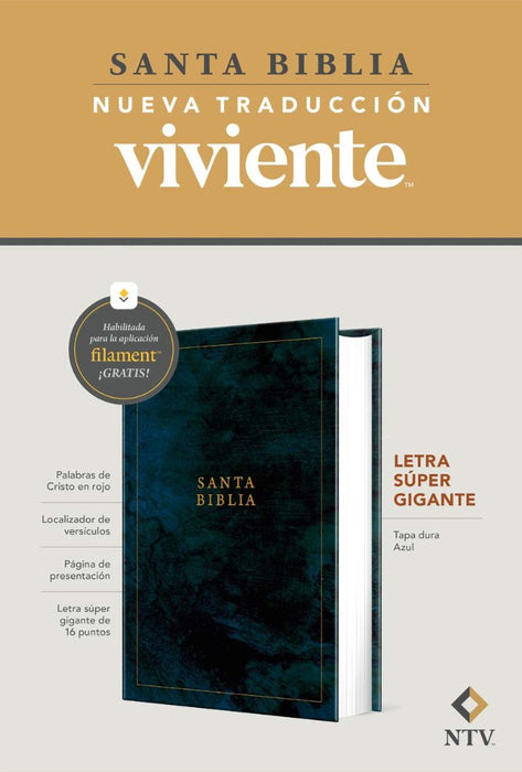 Biblia Letra Súper Gigante NTV, Con Filament