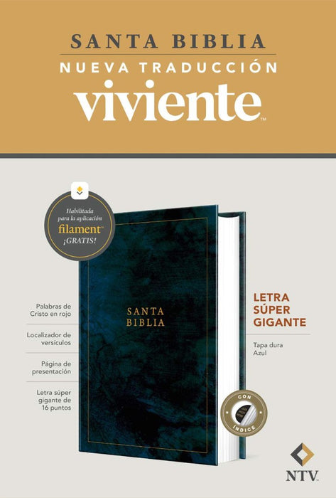 Biblia Letra Súper Gigante NTV, Con Filament