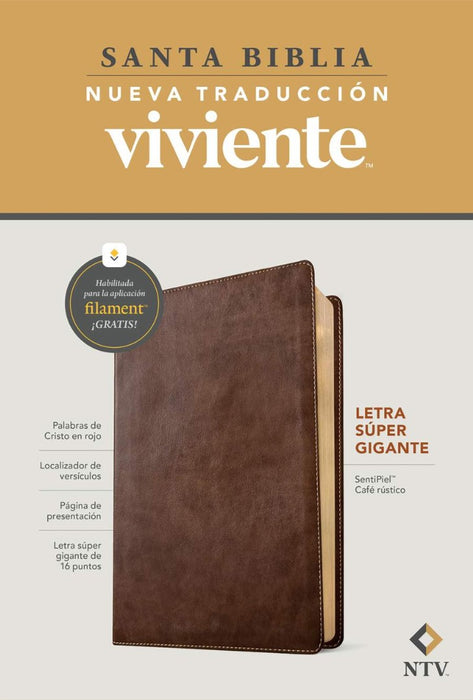 Biblia Letra Súper Gigante NTV, Con Filament